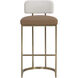Larissa 37.75 inch Napa Cognac / Rhea Light Barley Barstool